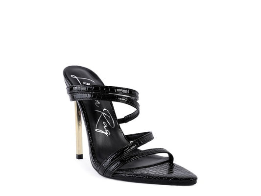 Croc Metal High Heeled Sandals | Elevate Your Style