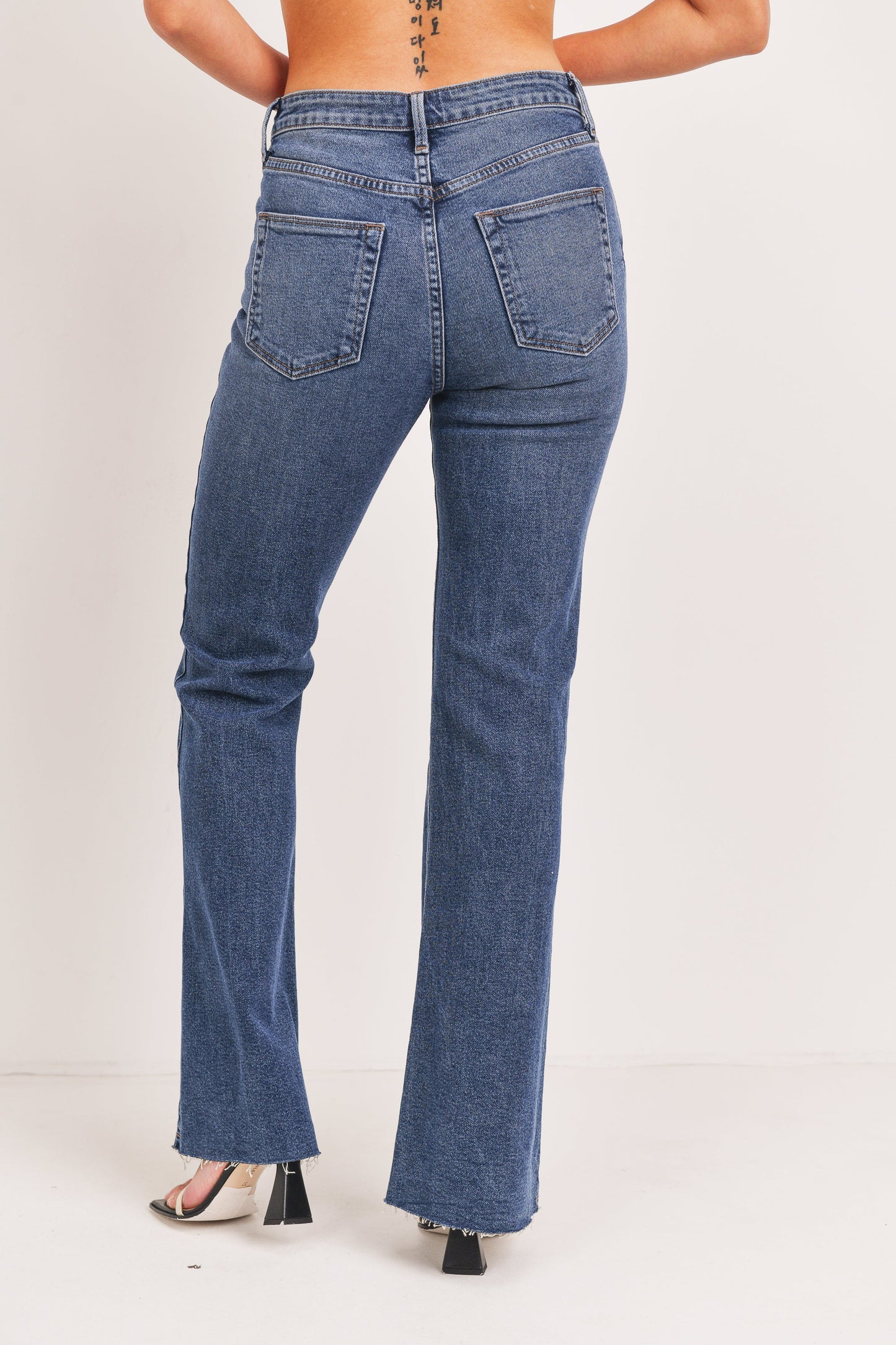 Just Black Denim: Vintage-Inspired High-Rise Wide Leg Flare Jeans for Women