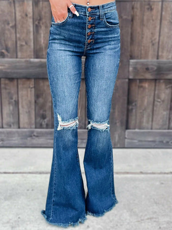 Blue Skinny Ripped Jeans: Distressed & Washed Styles for Chic Denim