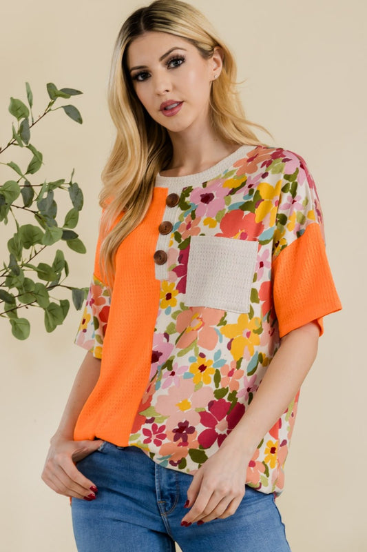 Celeste Floral T-Shirt | Full Size & Short Sleeve | Shop Now